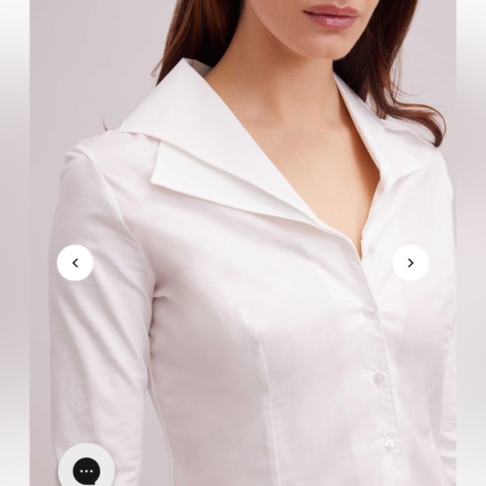 Anne Fontaine Christie Shirt
White Long Sleeved Double Collared T-Blouse - Picture 7 of 13